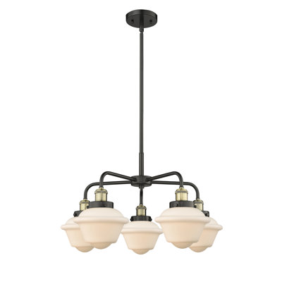 Grourke 5 - Light Glass Dimmable Chandelier