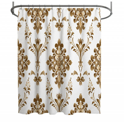 Floral Damask Visual Damask Shower Curtain