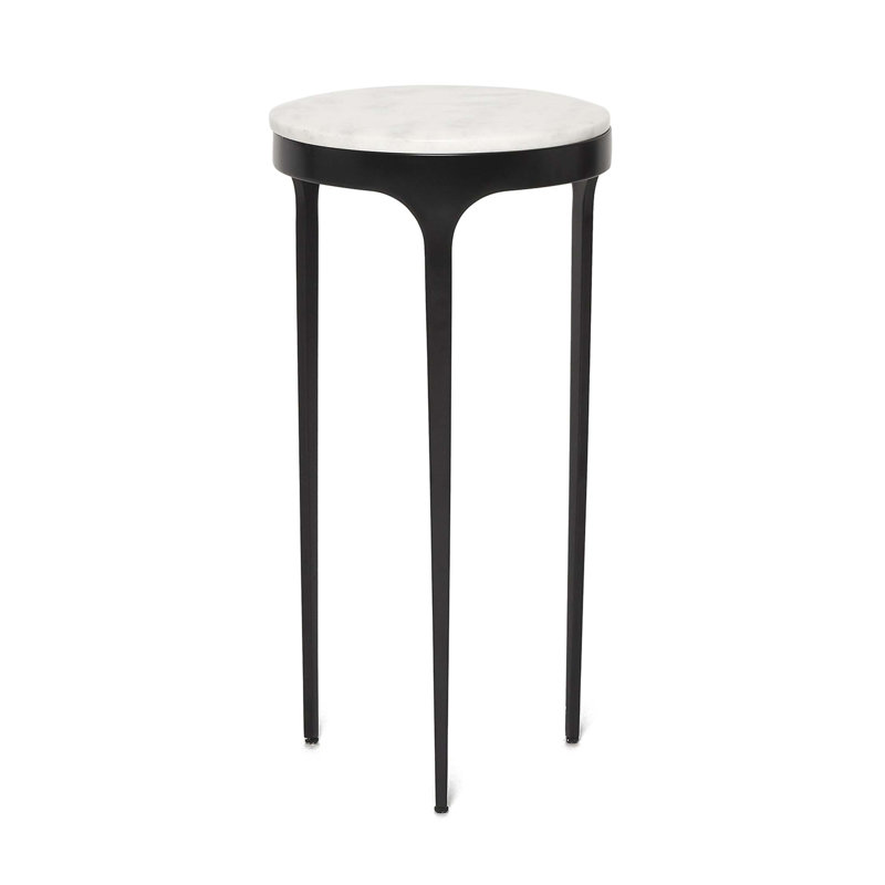 Table de bout Camilla, Jade glacé, Noir mat, H 22 po x l 11 po x P 11 po