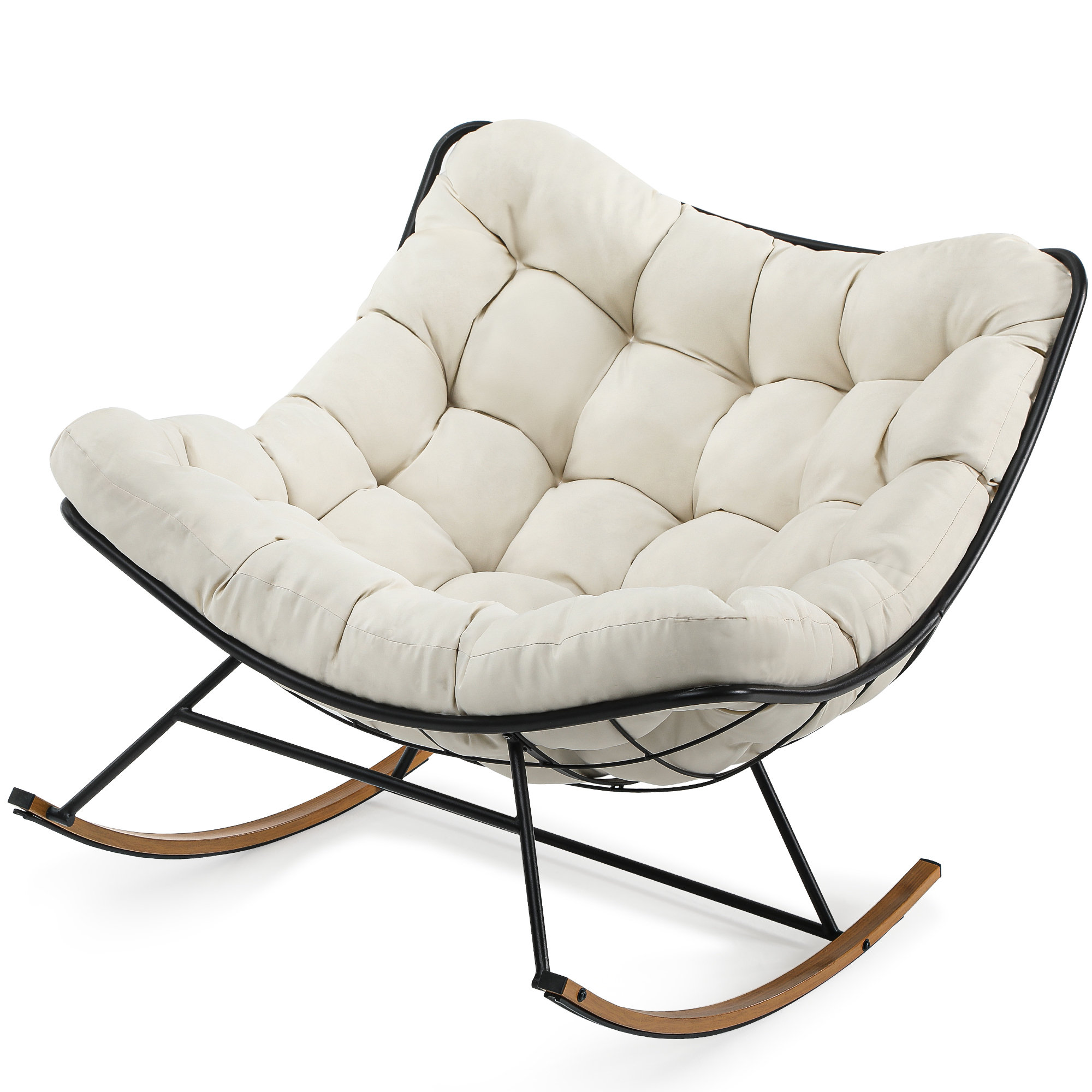 George Oliver Kynzli Metal Outdoor Rocker Chair & Reviews | Wayfair