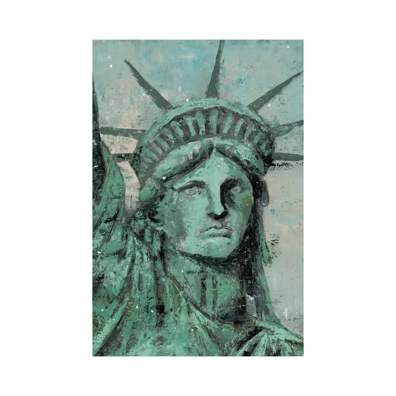 Statue Of Liberty Portrait by Marie Elaine Cusson - Wrapped Canvas Painting, 152.5 cm H x 101.5 cm W