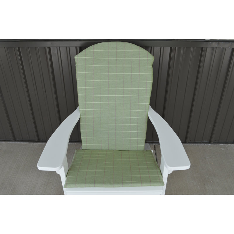 Outdoor 1'' Adirondack Chair Back Cushion, Green
