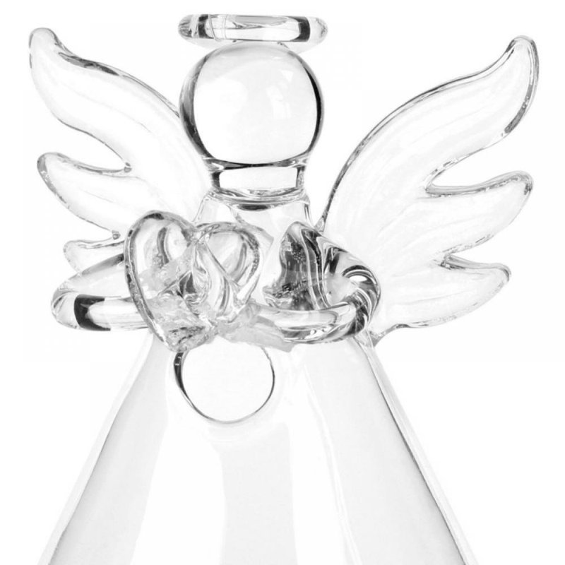 Porte-bouteilles en verre transparent, H 3,54 po x l 2 po x P 2 po