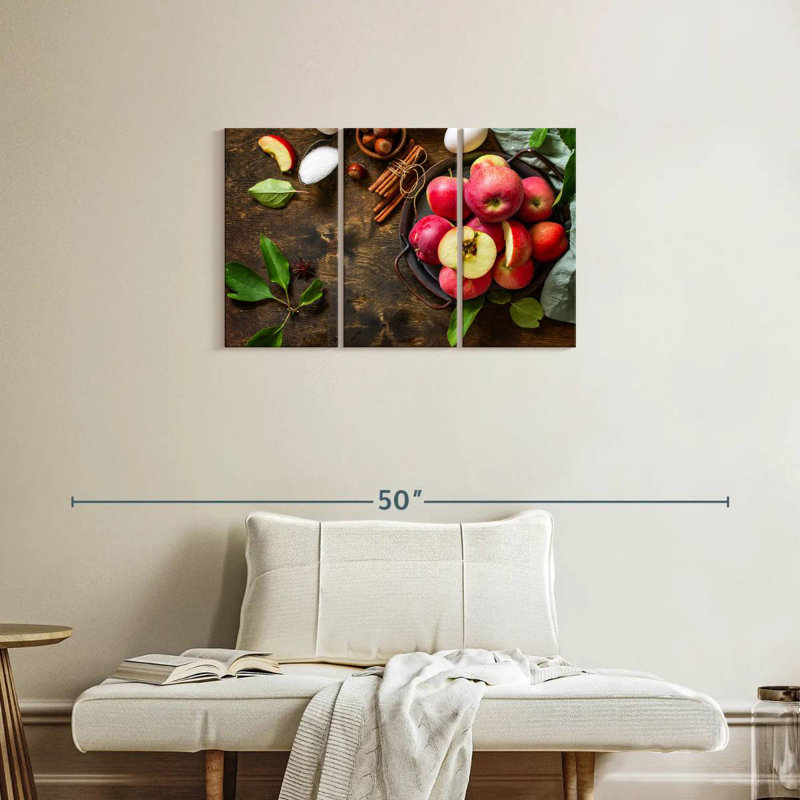 Yarlin Baking With Apples, 20" H x 33" W