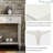 Daisy Series Console Table Traditional Design With Two Drawers And Bottom Shelf (Ivory White)-1714005599