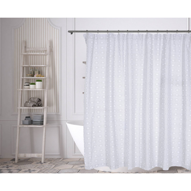Rideau de douche simple 100% coton Spooner, Gris