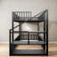 Lits peu encombrants avec échelle de rangement, chambre d'enfant moderne en métal noir