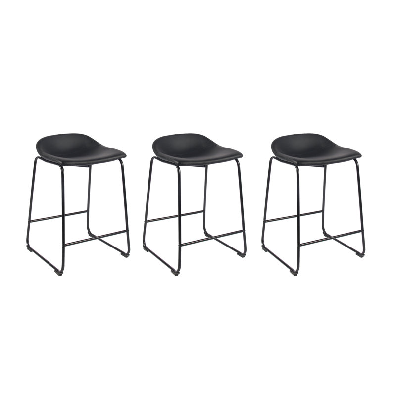 Tabouret de comptoir 26 po Inna, Noir