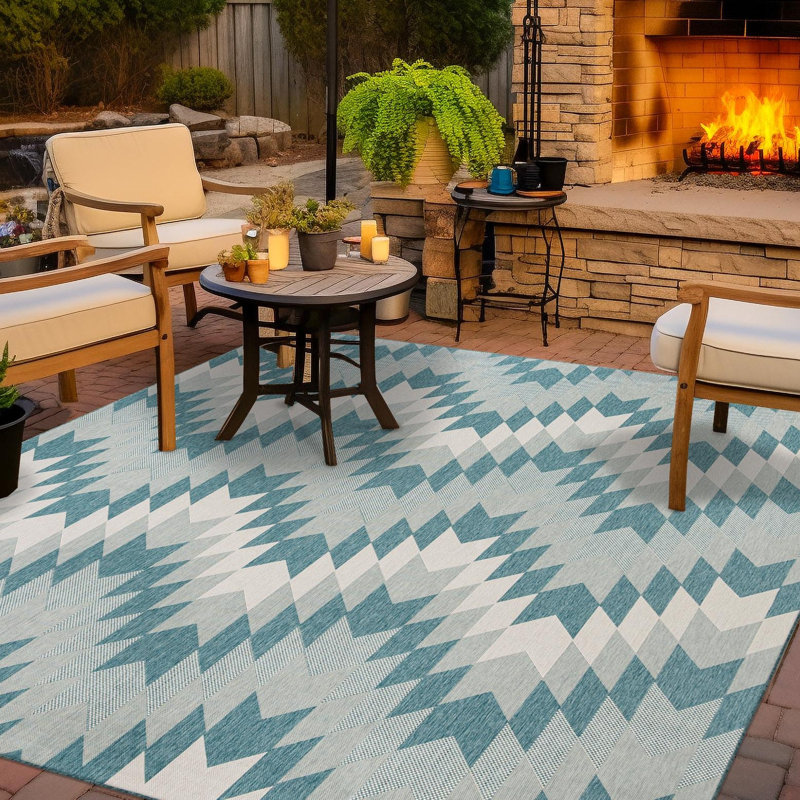 Blox Hower Indoor/Outdoor Area Rug, Square 7'10"