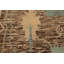 Tapis turc Oushak brun à motif de légumes 13 x 20