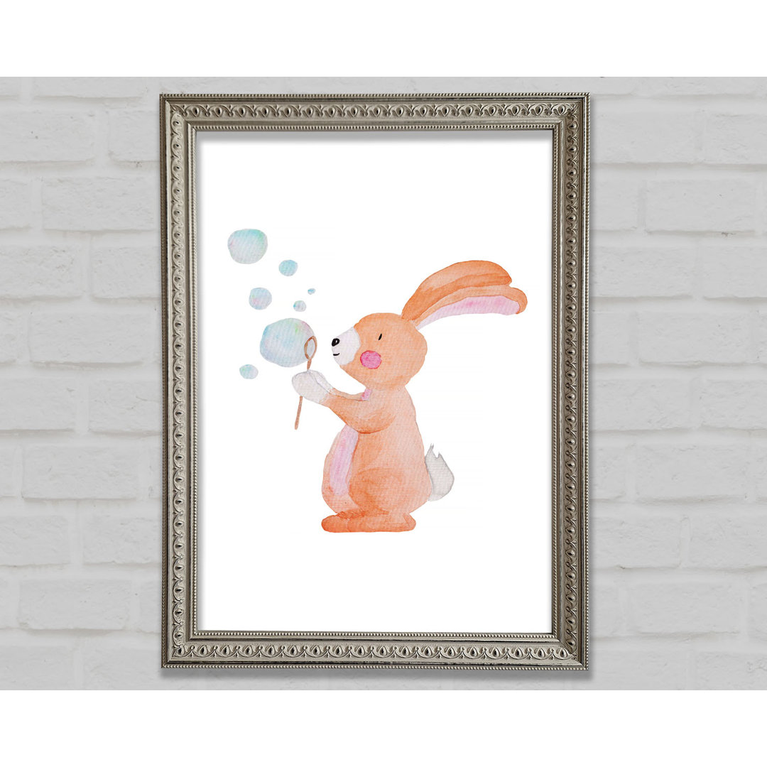 Bunny Bubble Love Gerahmter Druck