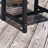 Set of 2 HDPE Outdoor Dining Side Chairs, Weather-Resistant Armless Slat-Back Patio Chairs, 300 lb. Capacity Each, Black-2092434717