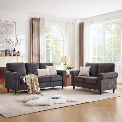Luelle 2 - Piece Sofa Set For Living Room Upholstered Rolled Arm Couch