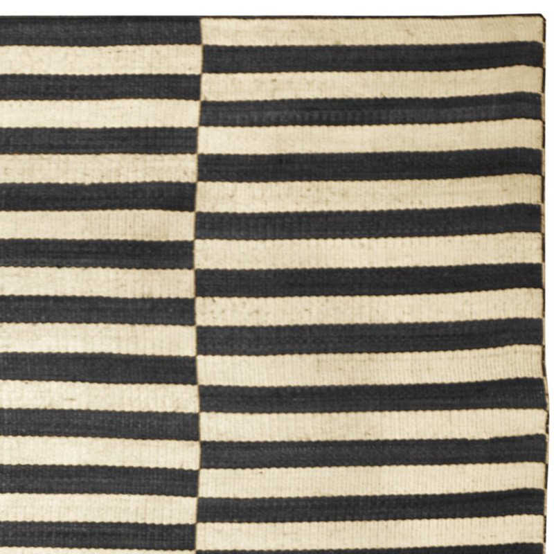 Ralph Lauren Cameron Stripe Viscose Striped Rug, Rectangle 4' x 6'