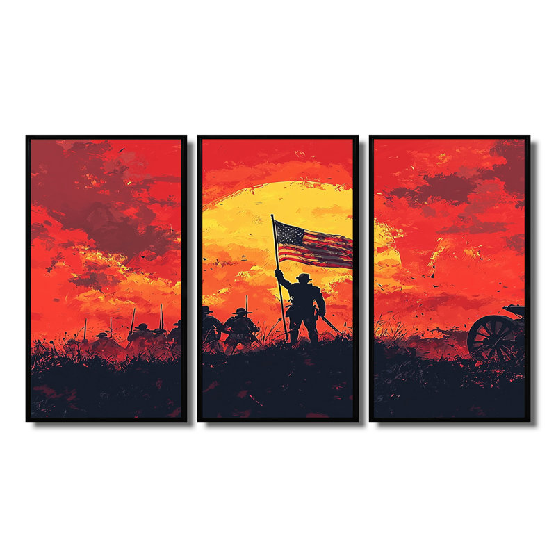«Revolutionary Revolutionary», reproduction d'art historique, H 28 po x l 36 po x P 1 po, Toile avec cadre flottant noir