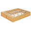 Structure de lit plateforme grand format avec 4 tiroirs de rangement et un casier de rangement au pied de lit, sans tête de lit, design moderne et peu encombrant - naturel-670374837