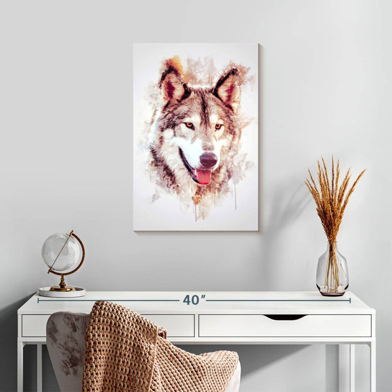 Tête de loup Brampt, H 24 po x l 16 po