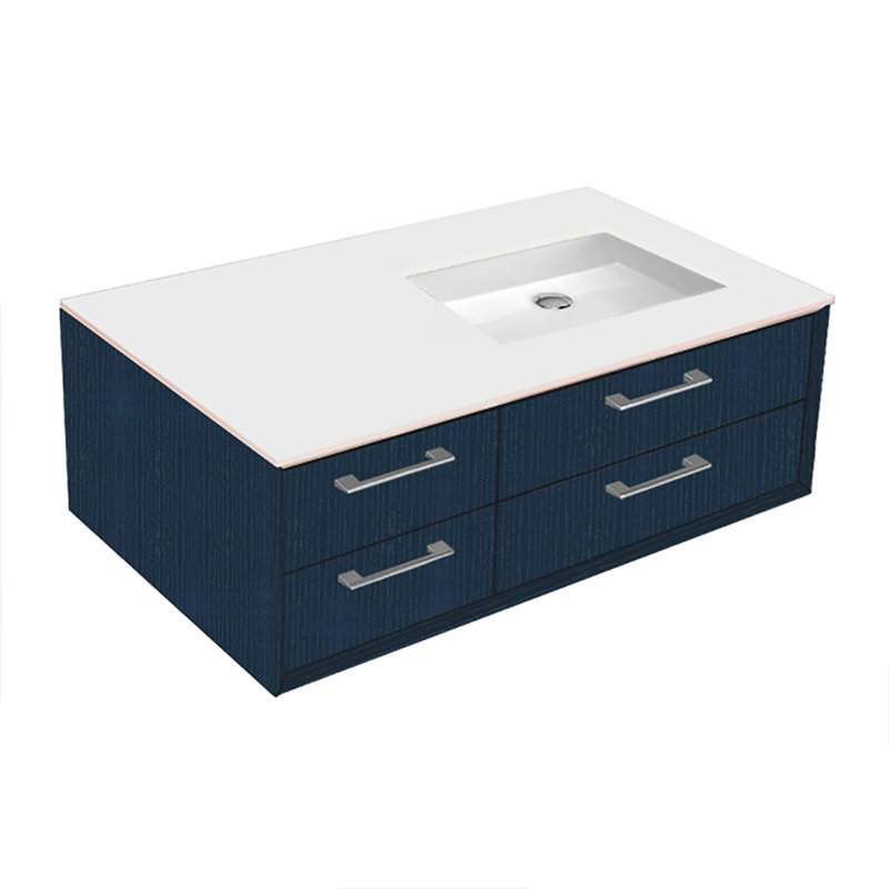 Gemelli 35.75'' W Single Bathroom Vanity Base, Horizon Blue