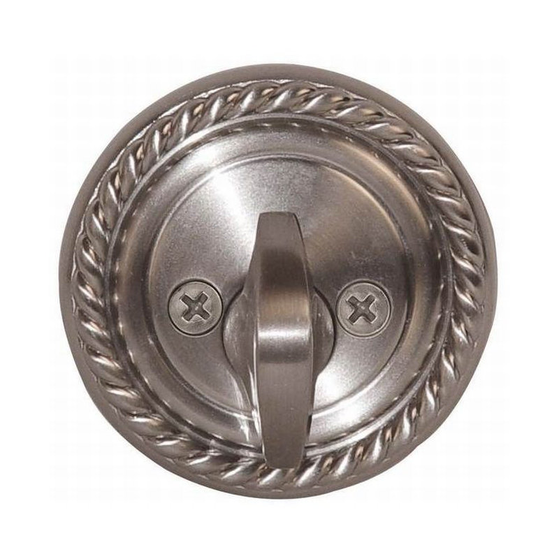 Rope Single Sided Deadbolt Pewter Finish, Pewter