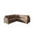 Jorlin 85.1" L-Shaped Corner Sectional Sofa With Pull-Out Bed 5 Seat Teddy Fabric Cloud Sectional Couches-399695486
