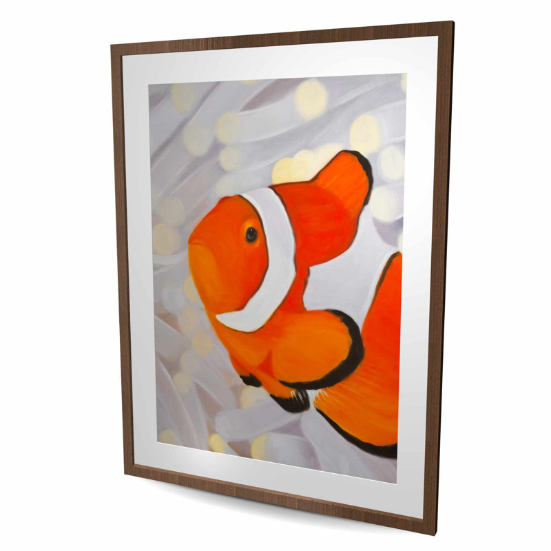 «Clownfish», reproduction matte encadrée - décor aquatique de salle de bain, H 48 po x l 36 po