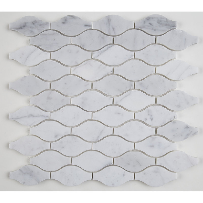 Harrison 13'' x 14'' Marble Novelty Mosaic  Wall Tile