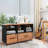 2 Drawer File Cabinet with Lock, Walnut Rolling File Cabinet for Home Office Fits Files Letter/Legal/F4/A4