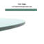 Plateau de table en verre trempé rond de 24 po, verre transparent, bord plat de 1/4 po d'épaisseur poli-622237024-622237028