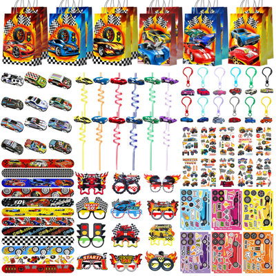 Racing Party Favors Bags Fillers, 96pcs Race Car Birthday Party Favors Decorations Set