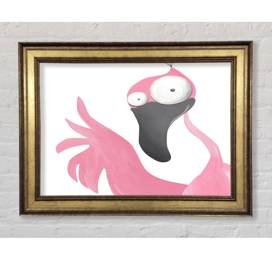 Der rosa Flamingo - Einzelner Bilderrahmen Kunstdrucke