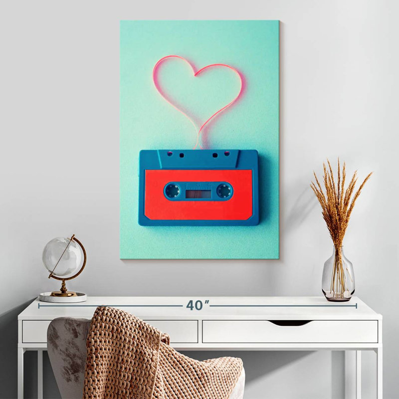 Abarca Heart Cassette Tape, 30" H x 20" W