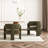 Velvet Modern Upholstered Barrel Dining Armchair-1778148401