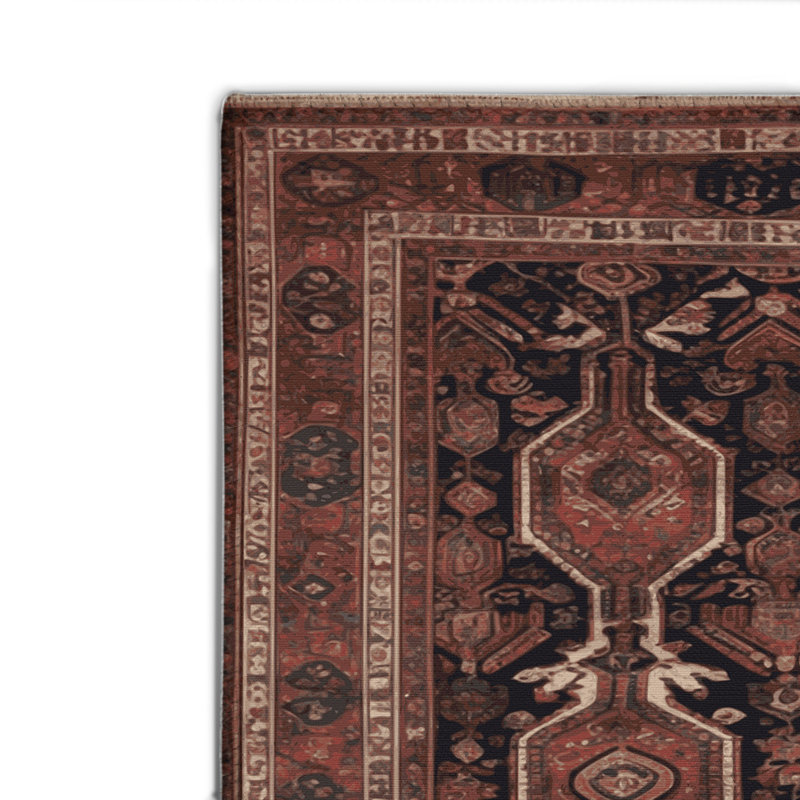 Tapis d'intérieur et d'extérieur brun Persian, Rectangulaire 2 pi x 3 pi