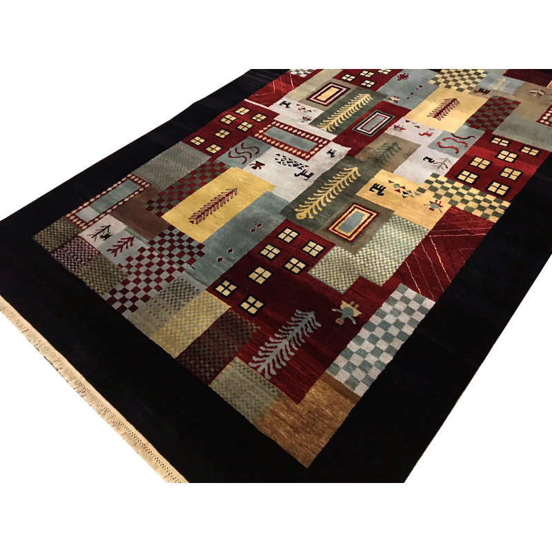Wool Patchwork Area Rug