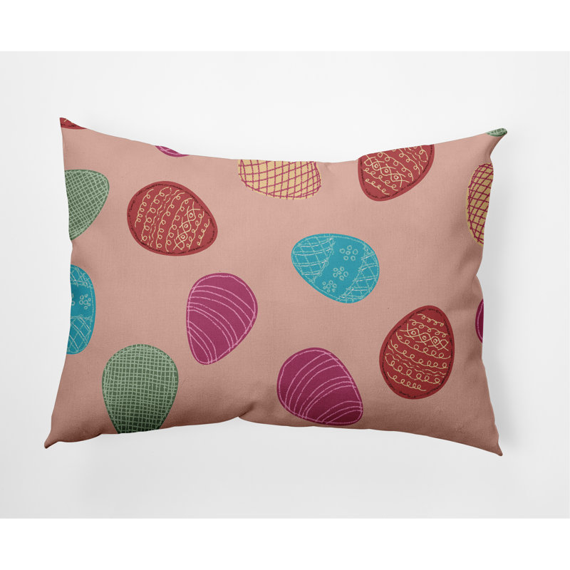 Outdoor Reversible Throw Pillow, Sunwashed Red