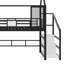Lit mezzanine House avec glissade et escalier, lit de jeu en métal avec tablettes de rangement