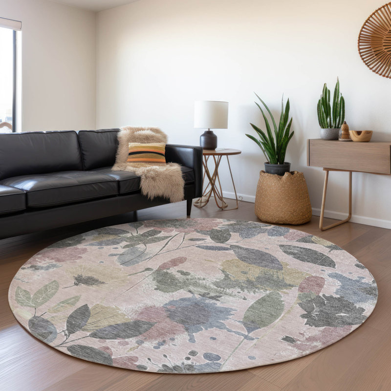 Tapis intérieur / extérieur rose Velustre, 8 pi x 8 pi