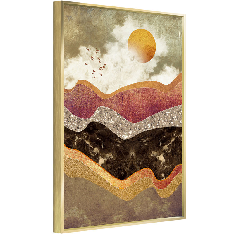 Nature, impression d'art mural, Or, H 16 po x l 12 po x P 1,6 po