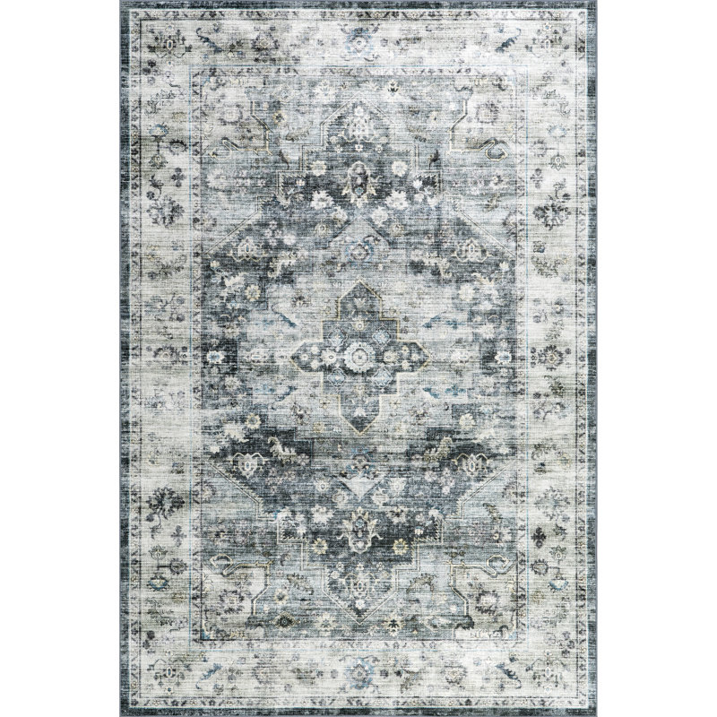 Tapis lavable à la machine Kaiana Medallion, Rectangle 4 pi x 6 pi