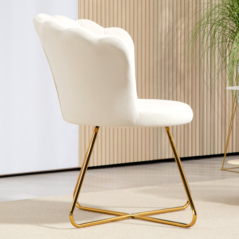 Upholstered Side Chair, Cream