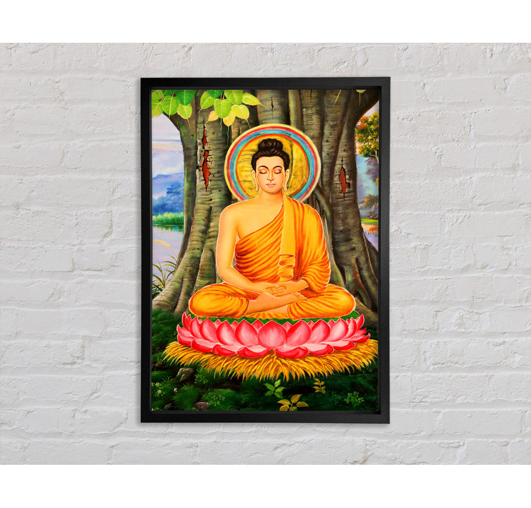 Buddha 3 - Einzelne Bilderrahmen Kunstdrucke auf Leinwand