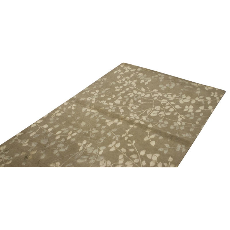 Hand Knotted Area Rug in Straw