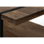 Accent Coffee Table In Rectangular Shape - 48.61"L, Brown Laminate, Black Metal, Contemporary Design Living Room Piece Rectangular,