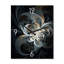 Horloge murale en fleur blanche Fractal III-99633921