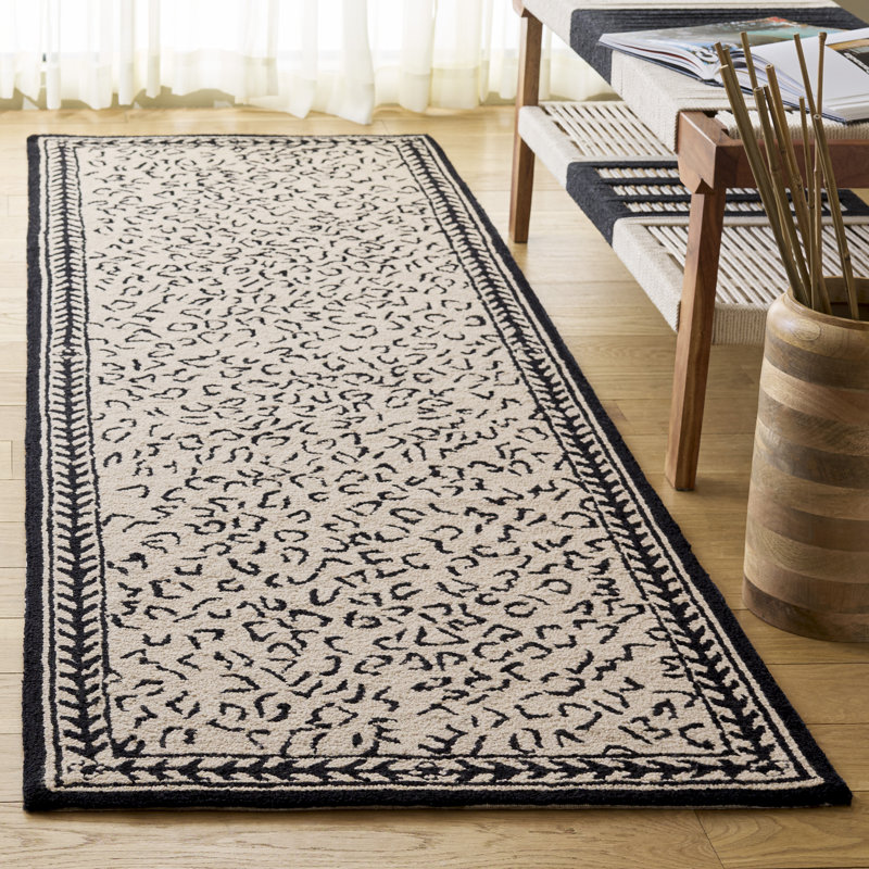 Chelsea Hand Hooked Wool Animal Print Rug, Runner 2'6" x 8'
