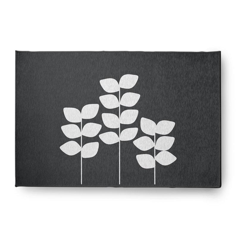 Chenille Floral Indoor Rug, Rectangle 4' x 6'
