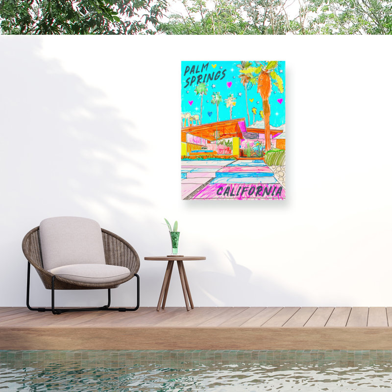 Toile pour l'extérieur Jess Stempel Palm Springs Crayon, H 14 po x l 19 po