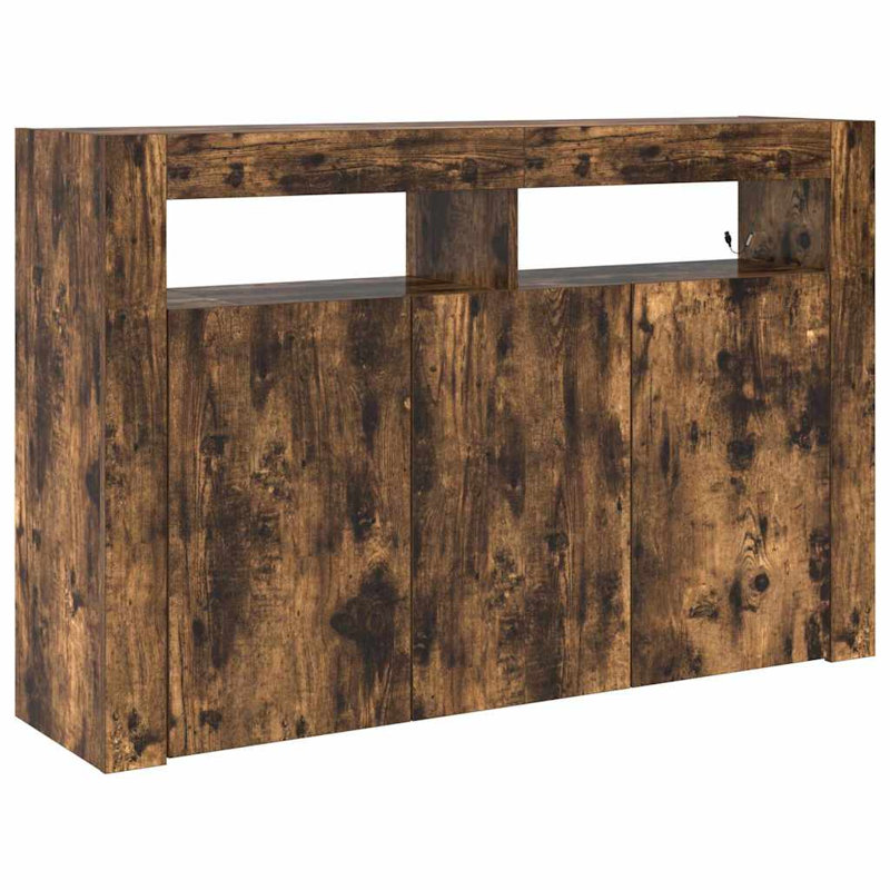 Sideboard 116 X 30 X 75 Cm Engineered Wood, Smoked Oak
