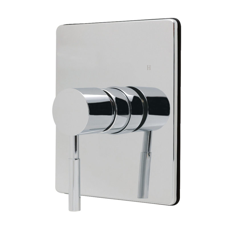 Kingston Brass Concord Single-Handle Pressure Balanced Tub and Shower Faucet Valve and Trim Kit, Polished Chrome