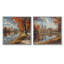 «Autumn Grand River In Ottawa I», art mural ville Ottawa, ensemble de 2 décorations murales traditionnelles-1920234091-1920234093-1920234098